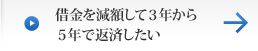 借金を減額して3年から5年で返済したい